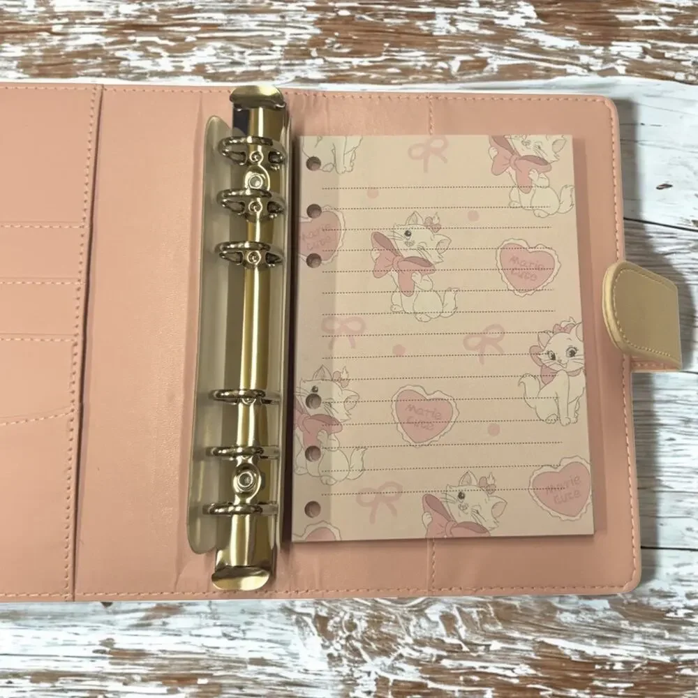 Marie Cat A6 6 Ring Binder & Paper